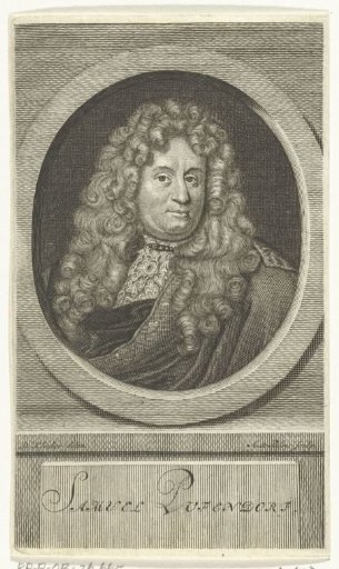 Portrait of German jurist and historian Samuel von Pufendorf
