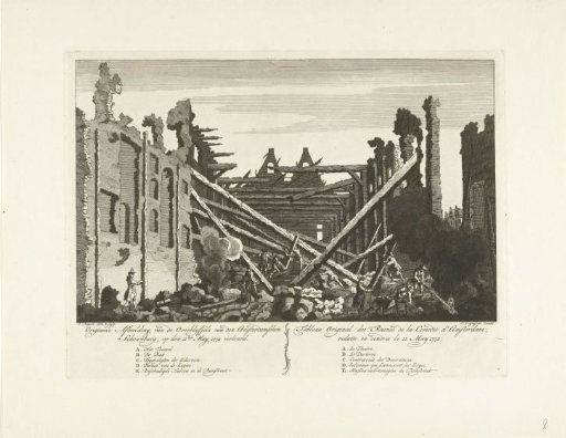 Ruin of the Burnt Theatre on the Keizersgracht in Amsterdam, 1772