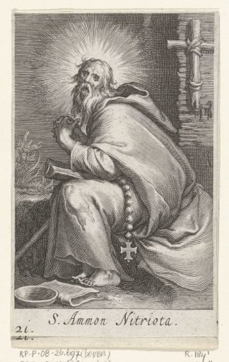 Saint Ammonius the Great as a hermit