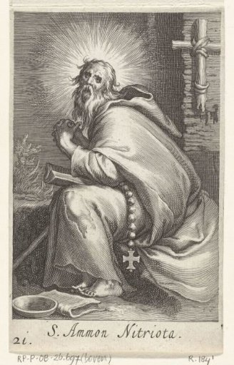 Saint Ammonius the Great as a hermit