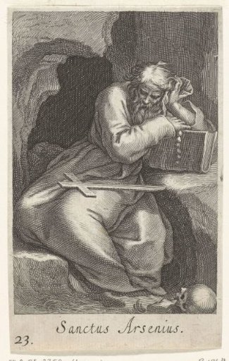 Saint Arsenius the Great as a hermit