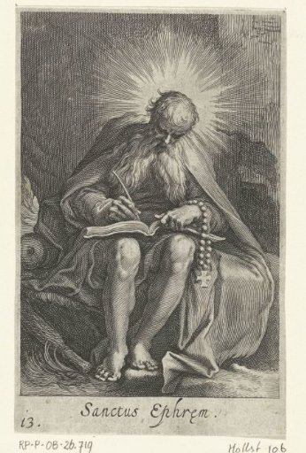 Saint Ephraim the Syrian as a hermit