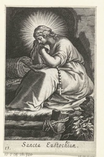 Saint Julia Eustochium as a hermitess