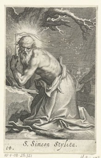 Saint Simeon Stylites the Elder as a hermit