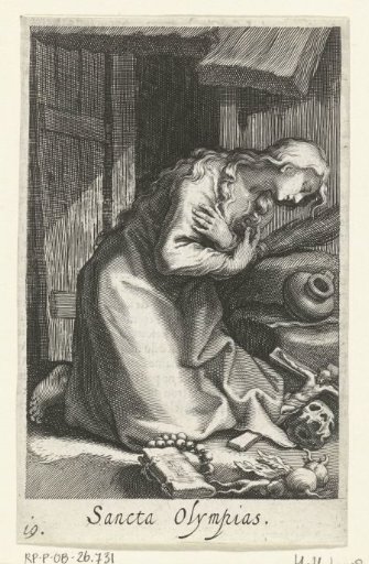 Saint Olympias of Constantinople as a hermitess