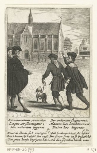 Blind man is healed by the Host