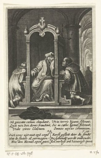 Priest hears confession