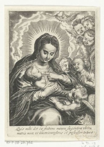 Mary with Child among angels