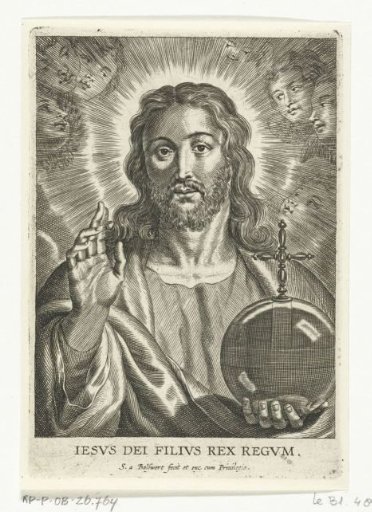 Christ as Salvator Mundi with cherubim