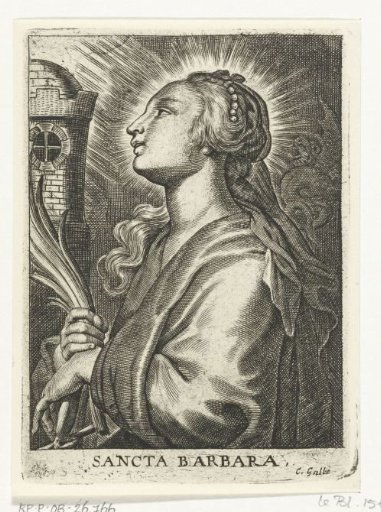 Saint Barbara with tower