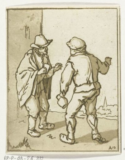 Two standing men in conversation