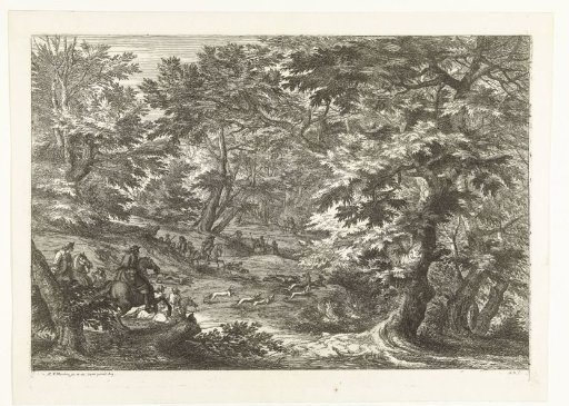 Landscape with a fox hunt