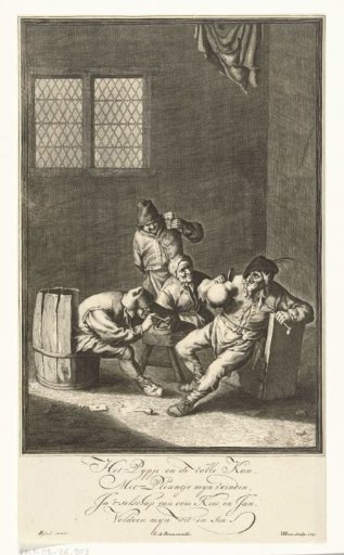 Drinking peasants in an inn