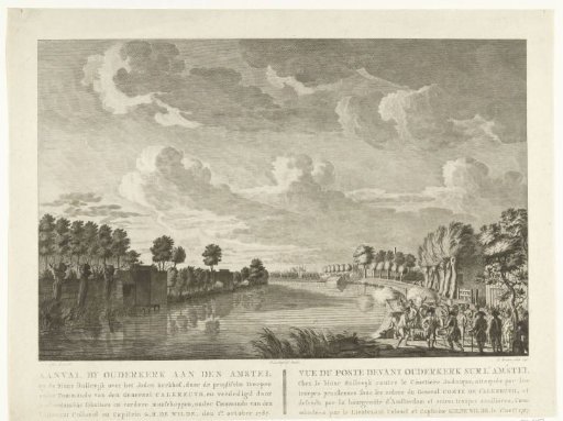 Prussian troops attack Amsterdam civic guards at Ouderkerk aan de Amstel on 1 October 1787