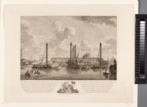 Launching of three ships in Amsterdam, 1783