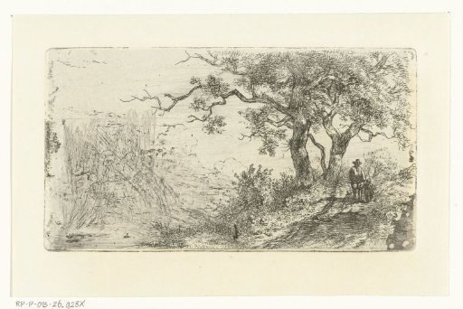Landscape with a man and a child