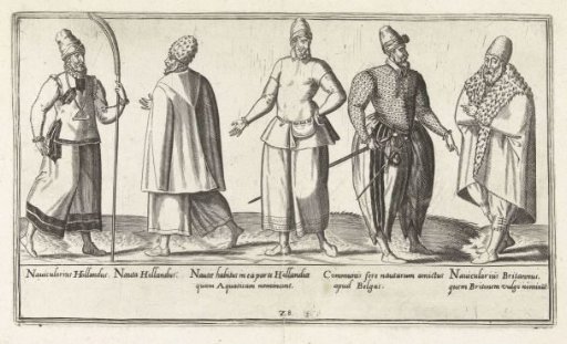 Costumes of regional sailors around 1580