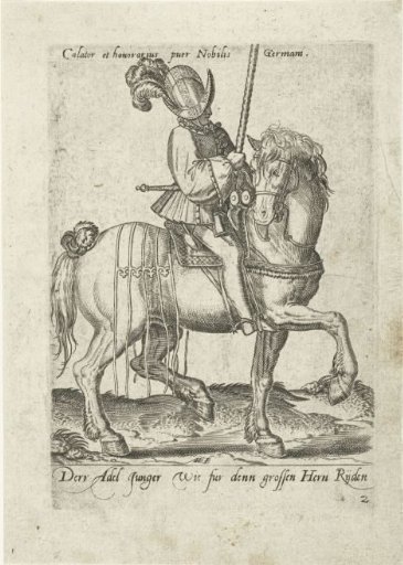 Young German noble rider who is part of an entourage