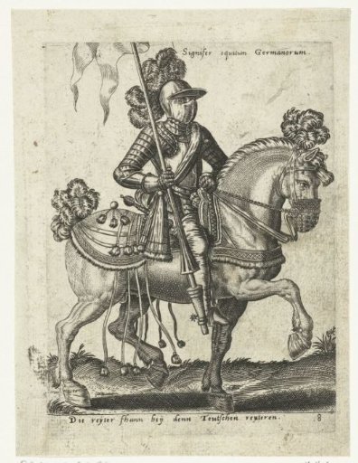 German rider in armour