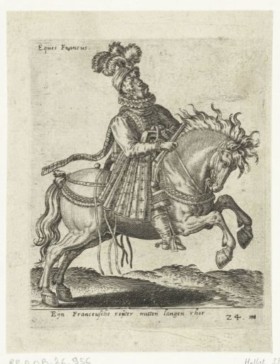 French rider with pistol