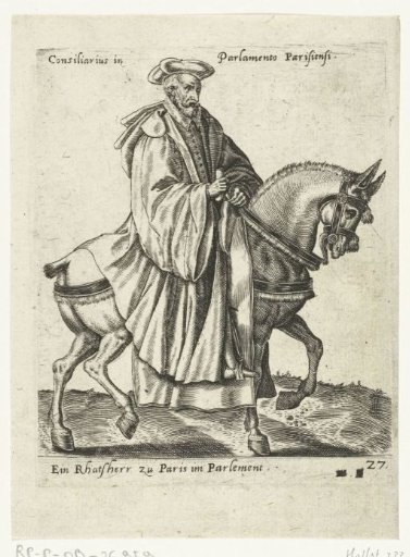 French councillor on horseback