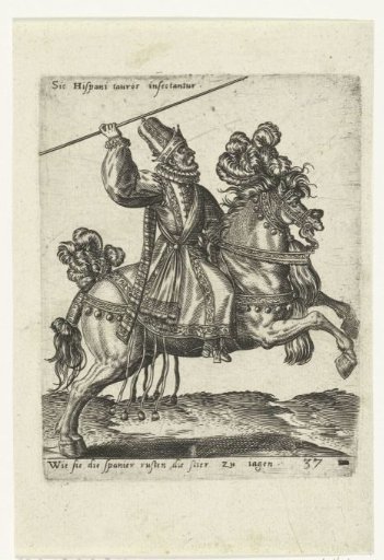 Spanish picador on horseback