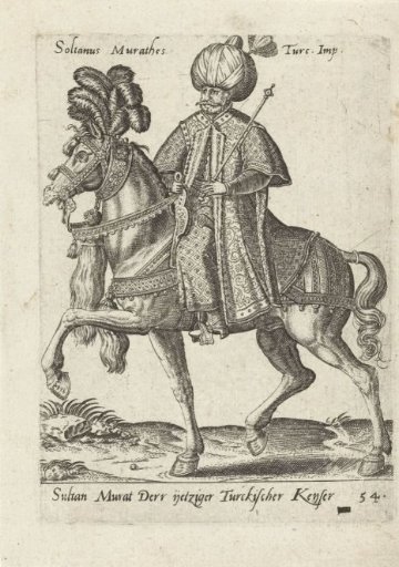 Sultan Murat III on horseback