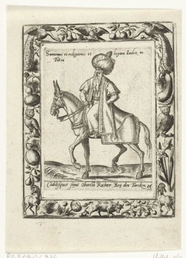 Supreme judge of the Ottoman Empire on horseback