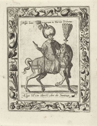 Leader of the Janissaries on horseback