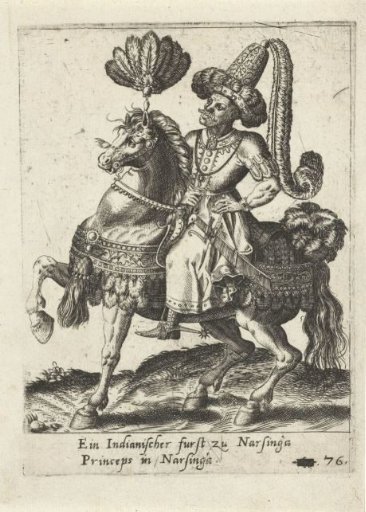 Indian prince on horseback