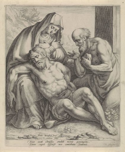 Lamentation of Christ by Mary and St. Jerome