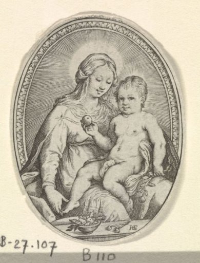 Mary with child on her lap