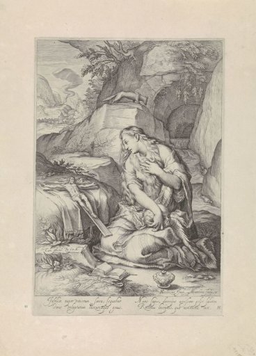 Penitent Mary Magdalene in a landscape