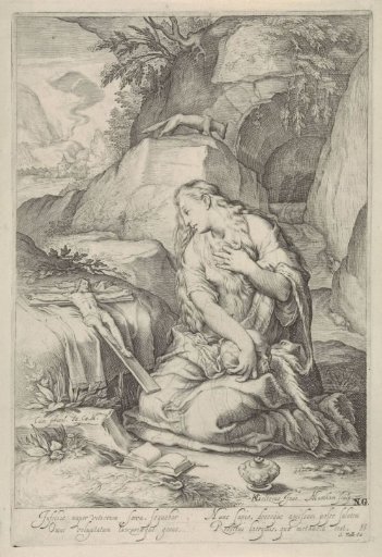 Penitent Mary Magdalene in a landscape