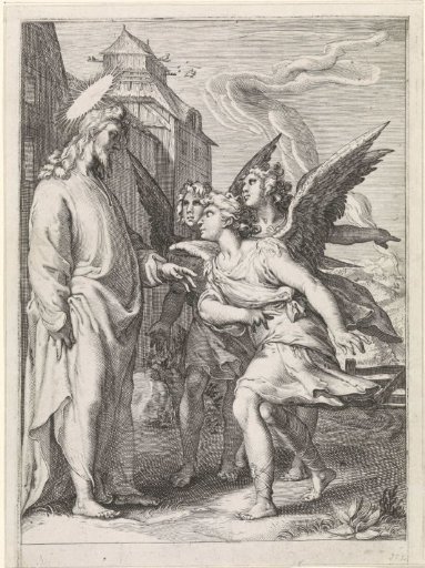 Christ with three angels