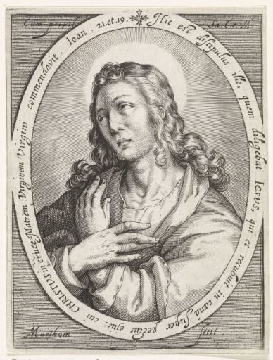 Bust of John the Evangelist, in oval