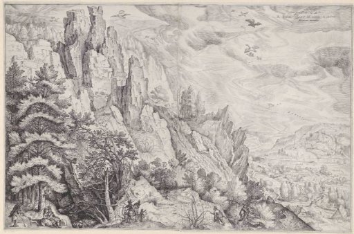 Mountain Landscape with Lovers and a Hunter