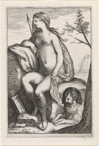 Nymph with an arrow in her hand