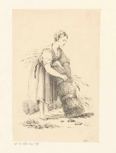Woman with a sheaf of corn