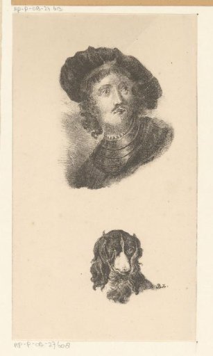 Boy with a Cap and Dog