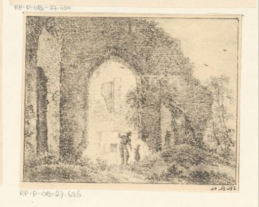 Ruin with Man and Girl