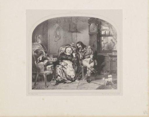 Interior with Soldier and Old Woman