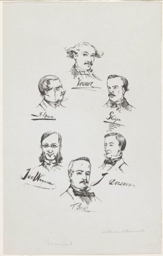 Six portraits of men