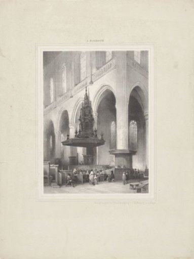 Church interior with pulpit