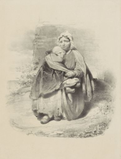 Mother and child in rags