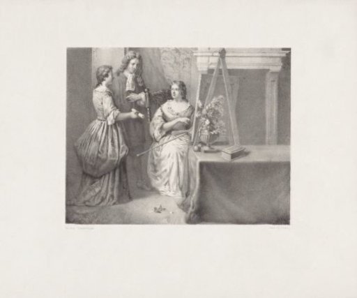 Woman painting receives a letter