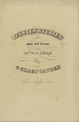 Cover for: Beast Studies from Life, 1827-1828