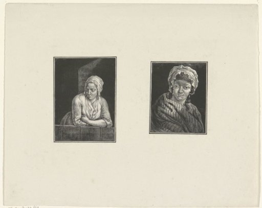 Two women, both with caps