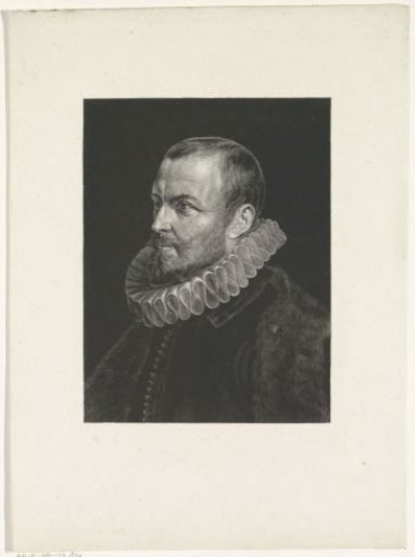 Man's head with collar