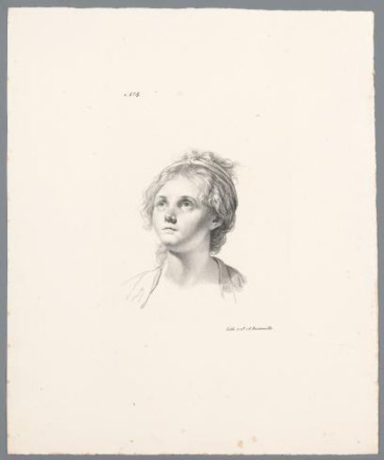 Girl looking upwards